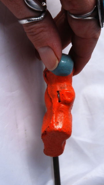 Monkey on Stick Pole Climber Toy .Antique Carnival Penny Toy