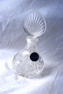 Full Lead CRYSTAL PRINCESS HOUSE PERFUME BOTTLE WITH STOPPER.