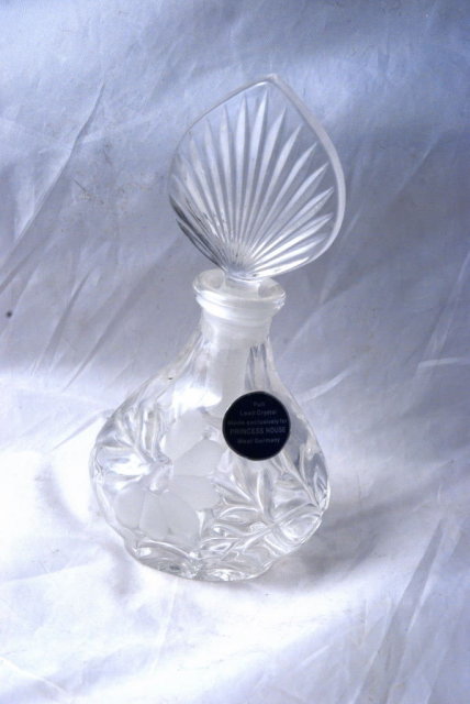 Full Lead CRYSTAL PRINCESS HOUSE PERFUME BOTTLE WITH STOPPER.