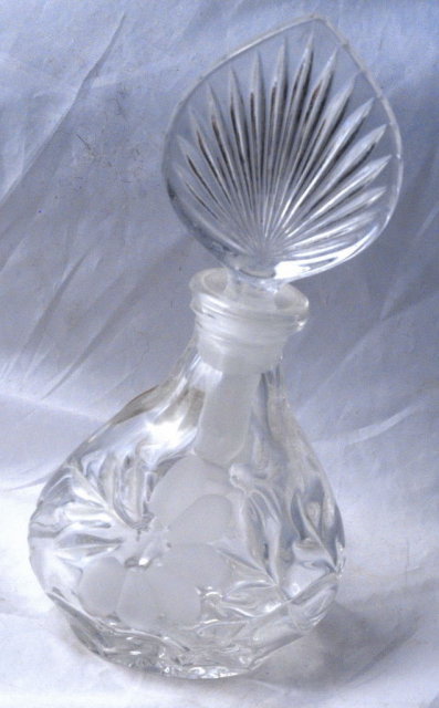Full Lead CRYSTAL PRINCESS HOUSE PERFUME BOTTLE WITH STOPPER.