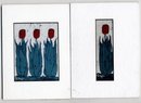 Two Small Batik Tulip Pictures Photo Prints