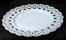 Westmoreland Milk Glass Plate Wicker Edge 9