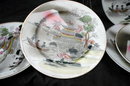 5 Japanese Moriage Mt. Fuji Plates, Japan