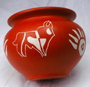 Contemporary Native American Pottery Bowl Marked LCA **PRICE REDUCED**!
