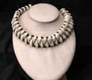 Double Row Cowrie Shell and Black Glass Bead Choker Necklace **PRICE REDUCED**!