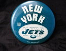 Vintage New York Jets NFL Pinback Button Oversized 6