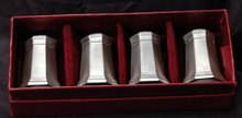 Gorham Pewter Salt, Pepper Shaker Set of 4 in box