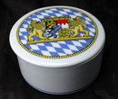 JOHANN WEIG BAVARIA COAT OF ARMS ROUND TRINKET BOX