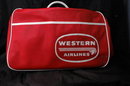 Vintage Western Airlines Indian Head Travel Tote Bag Aviation RARE **PRICE REDUCED!**