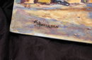 Lively Mexican or Latin American Street Scene Oil Painting on Canvas Signed by Andersen 88