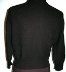 Vintage Black Beaded Sweater with Applique , Fine Alpaca
