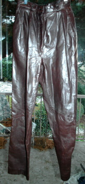 Vintage Soft Brown Leather Pants 25