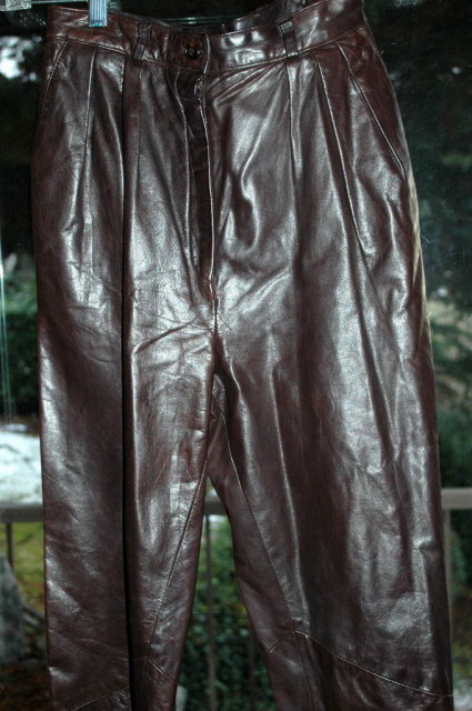 Vintage Soft Brown Leather Pants 25