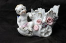 Cherub Angel Cornucopia Planter Porcelain, Made in Japan