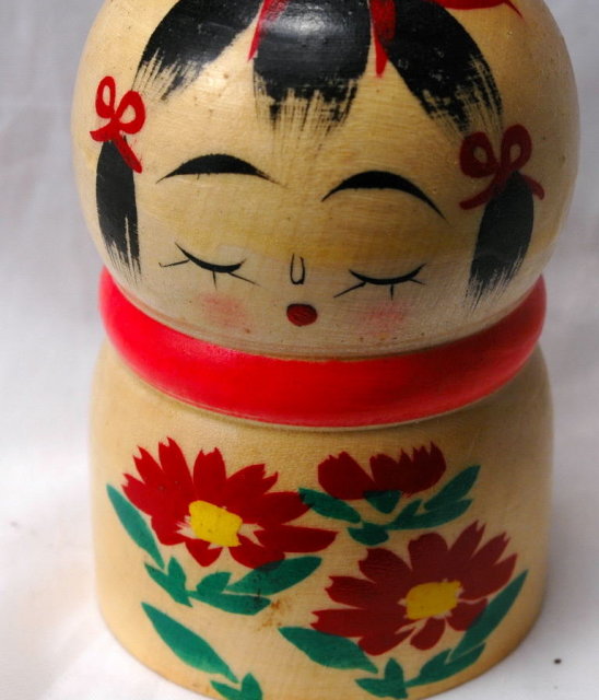 Kokeshi doll Bottle Opener / wood and cast iron **PRICE REDUCED!**