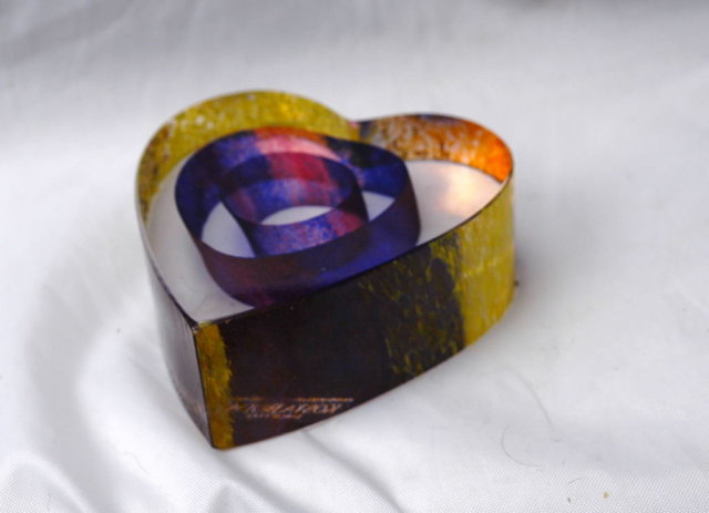 Kosta Boda My Heart Glass Paperweight