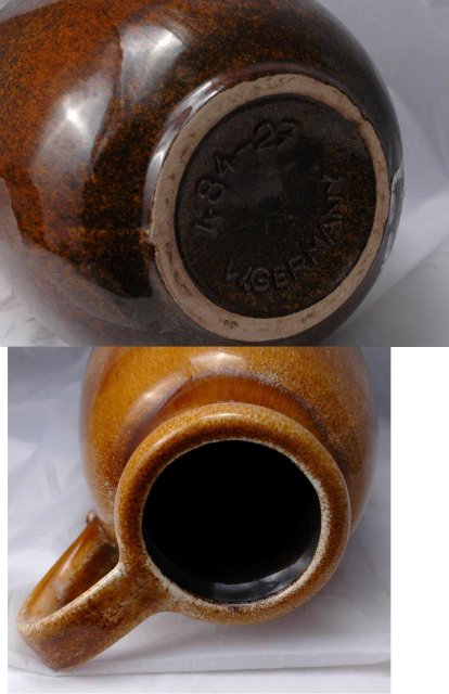 W. Germany Fat Lava Scheurich Stoneware Pottery Jug