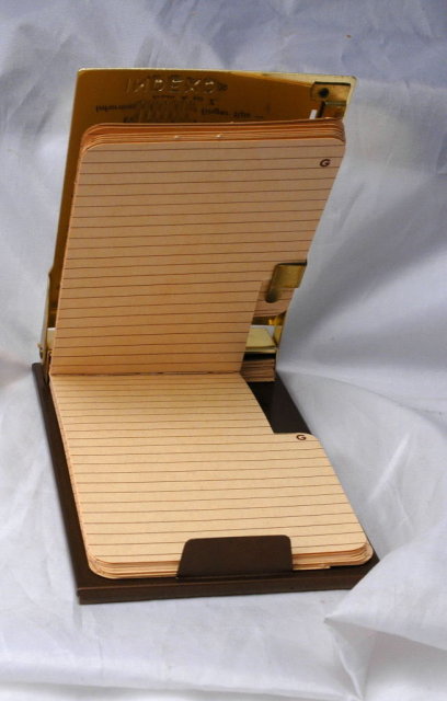 Vintage Brass Telephone Address Index File