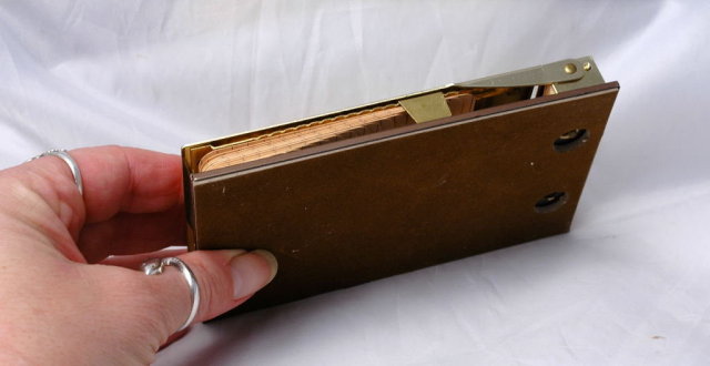 Vintage Brass Telephone Address Index File