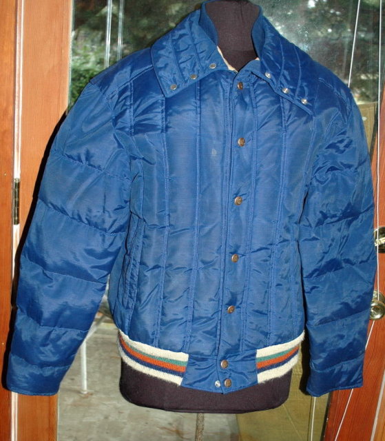 Vintage 70's Men's 1st Down Puffy Goose Down Quilted Jacket size L