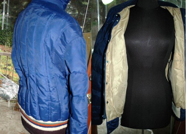 Vintage 70's Men's 1st Down Puffy Goose Down Quilted Jacket size L