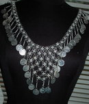 Silver Chain and Dangling Coin Belly Dancing Belt or Necklace