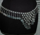 Silver Chain and Dangling Coin Belly Dancing Belt or Necklace