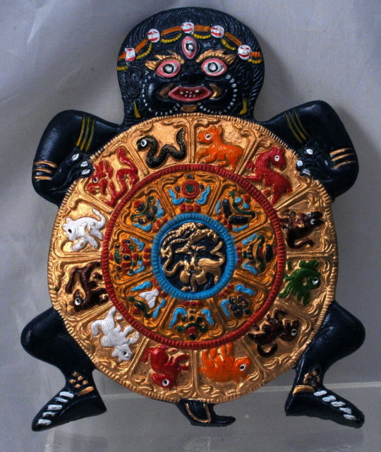 Vintage Unique Chinese Zodiac Cast Metal Wall Art Plaque