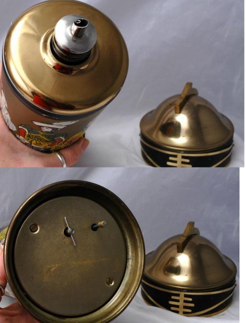 Brass Glass Musical Bar Decanter Oriental Design 1950's Japan