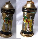 Brass Glass Musical Bar Decanter Oriental Design 1950's Japan
