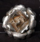Large Rose Sterling Taxco Mexico Sterling Silver Brooch Pendant signed Lasana