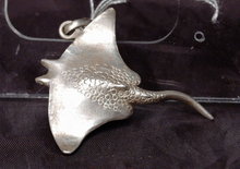 980 Silver Hand Wrought Sting Ray Pendant Signed