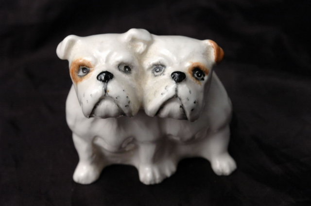 Beswick Seated Bulldogs Porcelain Figurines