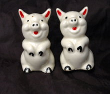 Adorable Figural Pigs Salt Pepper Shakers Very Old!