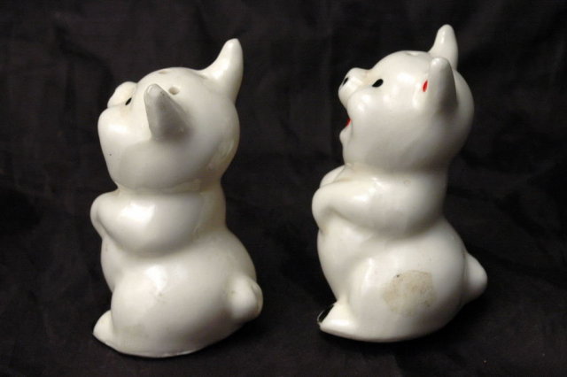 Adorable Figural Pigs Salt Pepper Shakers Very Old!