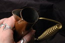 Mid Century Modern Copper Pitcher, Ewer with Spiral Brass Handle