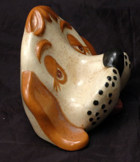 Vintage 1970's Sleepy Eyed Dog Ceramic Ayner's Eye Glass Holder