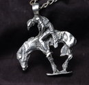 Very Large Cast Silver End of The Trail Pendant Native American **PRICE REDUCED!**