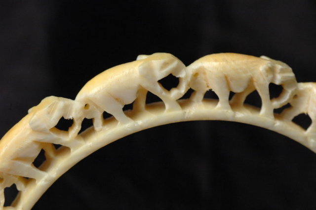 Antique Carved Ivory Arm Bangle Bracelet PRE-BAN