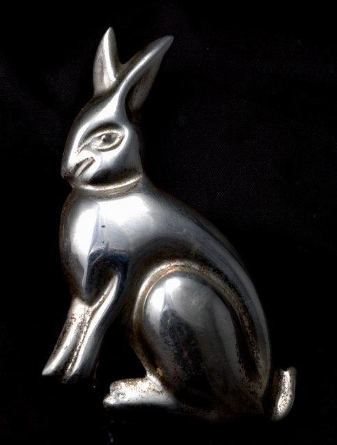 Large Bunny Rabbit Sterling Silver Pin Brooch Pendant , Taxco Mexico **PRICE REDUCED!**