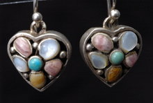 Sterling Silver & Gemstone Heart Earrings by BARSE