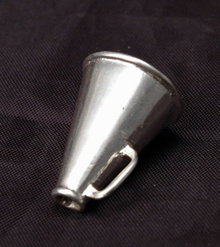 Large Sterling Silver Megaphone Pendant Charm