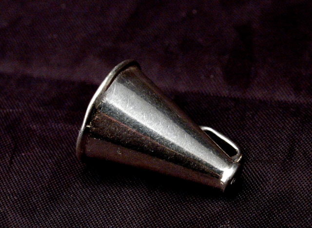 Large Sterling Silver Megaphone Pendant Charm
