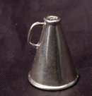 Large Sterling Silver Megaphone Pendant Charm