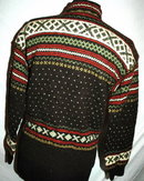 Beautiful Norwegian Hand Knit Wool Sweater with Pewter Buttons