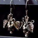 Taxco Mexico Sterling Silver Grape Cluster Earrings