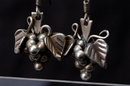 Taxco Mexico Sterling Silver Grape Cluster Earrings