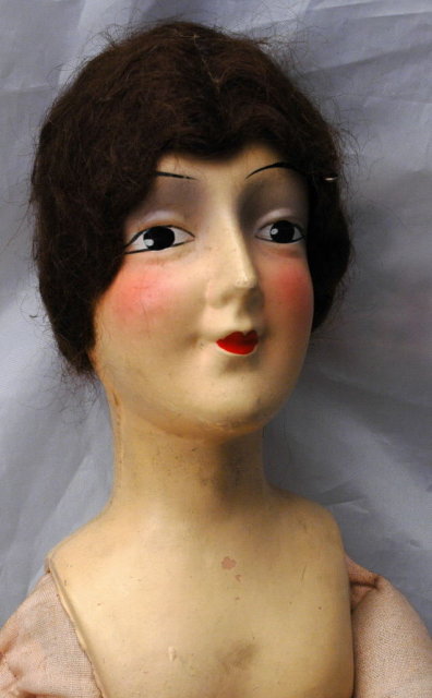 French Boudoir Doll, Composition Head Silk Body
