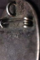 Hand Wrought Sterling Silver Goddesses in Repousse Brooch Pin Pendant