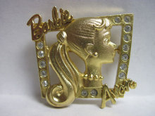 1998 MATTEL BARBIE BROOCH PIN WITH RHINESTONES